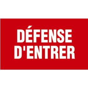Panneau interdiction 330 x 200 mm