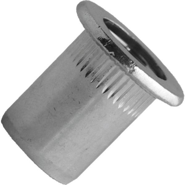 Écrou à sertir acier tete plate