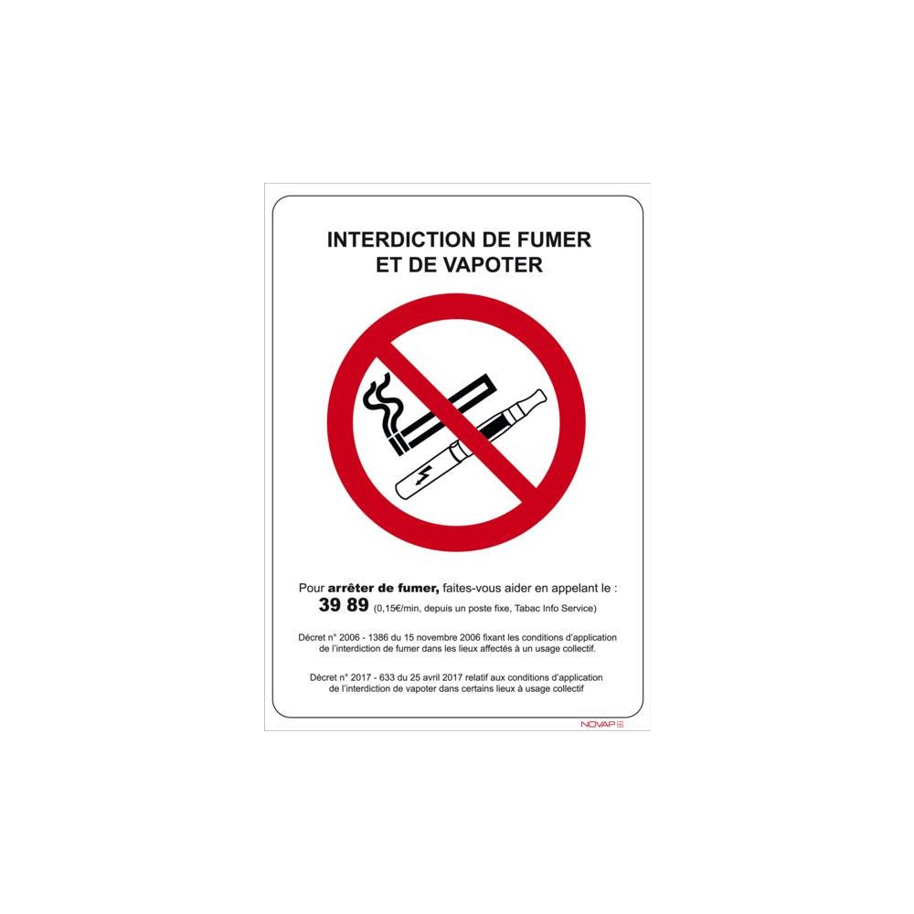 Panneau Vintage WJ No de Smoking - Panneau d'interdiction de fumer - Panneau
