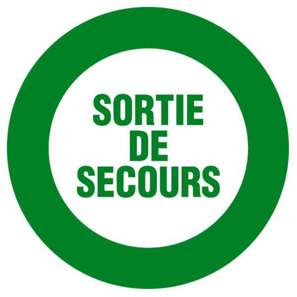 Panneau d'évacuation et secours