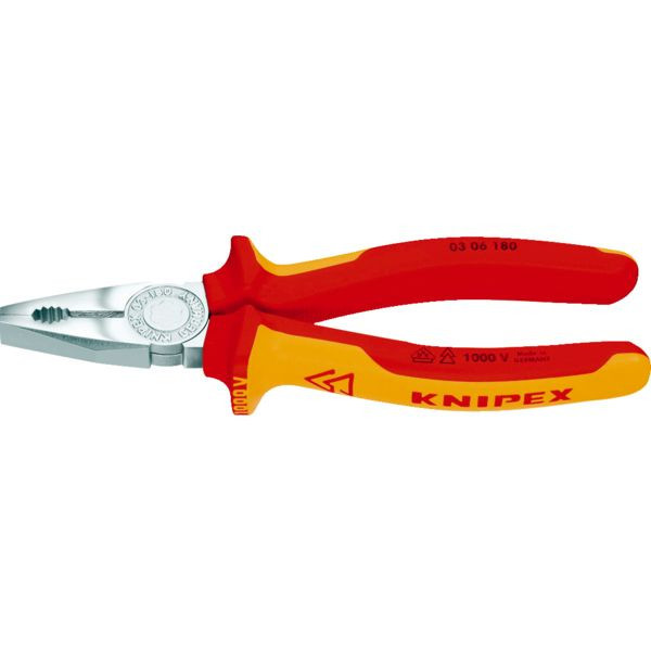 Pince universelle 180 mm isolées 1000 V - KNIPEX 03 06 180