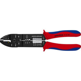Pince à sertir avec gaines bi-matière noire laquée 240 mm KINPEX 97 22 240