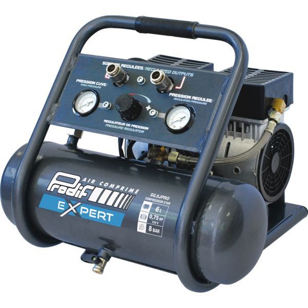 Compresseur mobile silencieux 6 l - 3.6 m3/h