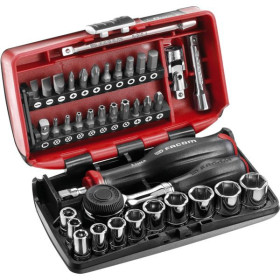 Cliquet et douilles 1/4 coffret de 38 pièces R.360NANOPB