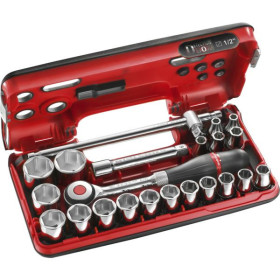 Cliquet et douilles 1/2 coffret de 22 pièces S.360DBOX4PB