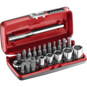 Cliquet et douilles 1/4 coffret de 22 pièces R1PICOPB