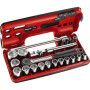 Cliquet et douille 1/2 coffret de 21 pièces S.161DBOX1PB