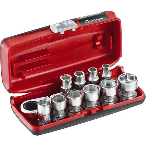 Cliquet et douilles 1/4 coffret de 11 pièces RXPICOPB