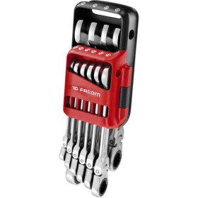 Clé mixte à cliquet tête articulée 467BF.JP10PB Jeu de 10