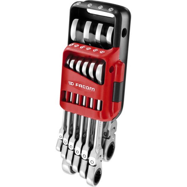 Clé mixte à cliquet tête articulée 467BF.JP10PB Jeu de 10