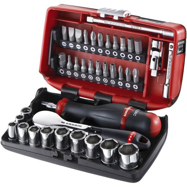 Cliquet et douilles 1/4 coffret de 50 pièces R.181NANOPB