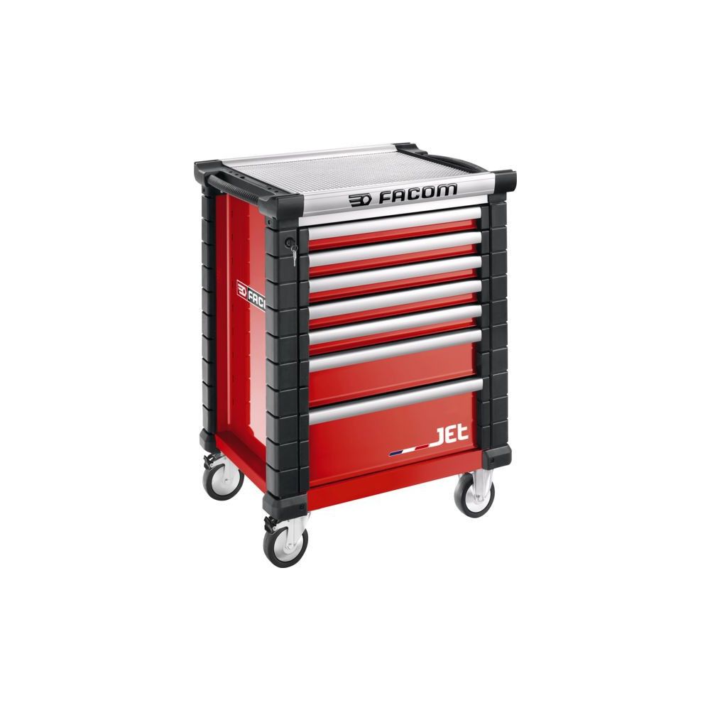 SERVANTE 7 TIROIRS ROUGE (97CM) SANS ACCESSOIRES *DT*
