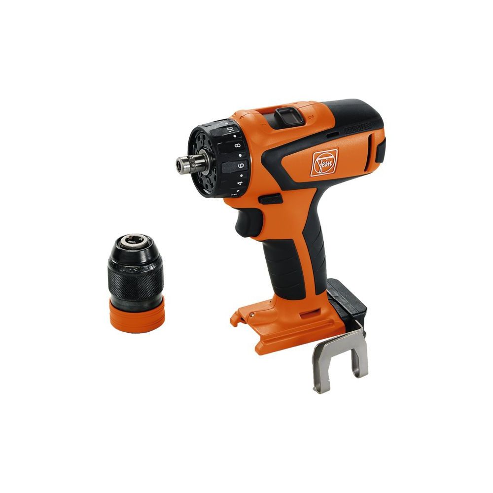 FEIN Perceuse-visseuse Sans Fil ASCM 18 QSW AS (4 Vitesses, 13mm, M8) - Moteur Sans Balais, Légère, QuickIN - Coffret L-Boxx (sans Batterie)