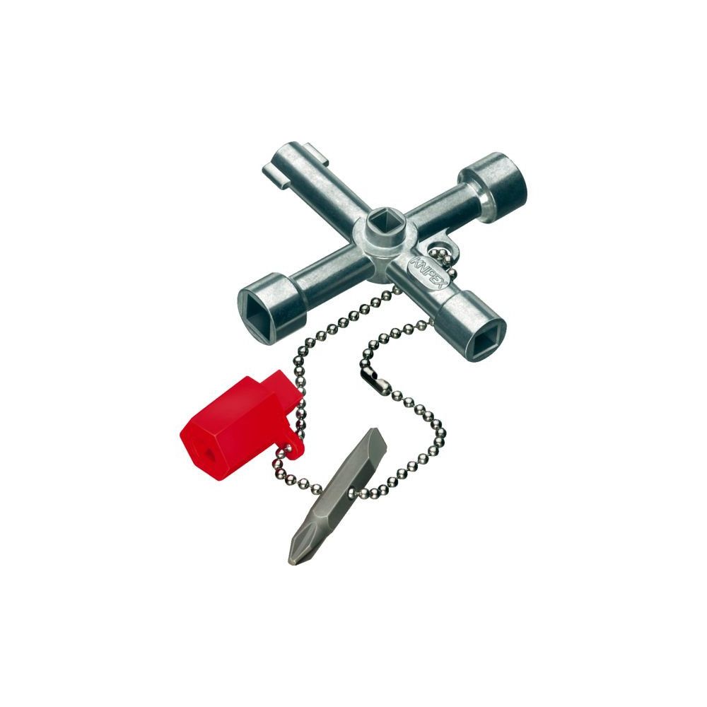 Clé Universelle Pour Armoire électrique KS Tools 130.1020 - Chaîne Courte, Adaptateur Embouts DIN 3126 / C 6.3