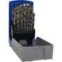 25 forets  G T de 1 à 13 mm par 0,5 mm en coffret