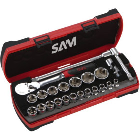 Cliquet et douilles 1/2 coffret de 23 pièces cliquet etanche