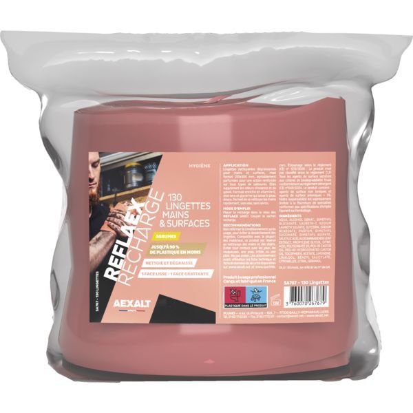 Recharges lingettes mains et surfaces Reflaex