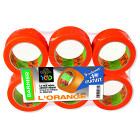 Lot 5 + 1 Gratuit rubans adhésifs orange 6095
