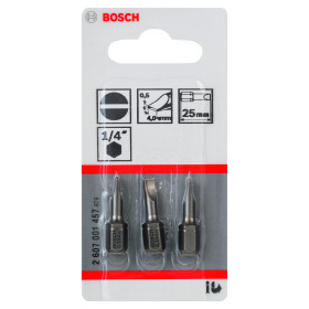 3 Embouts de vissage qualité extra-dure S emmanchement hexagonal 0,5x4 25mm