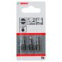 3 Embouts de vissage qualité extra-dure S emmanchement hexagonal 0,5x4 25mm