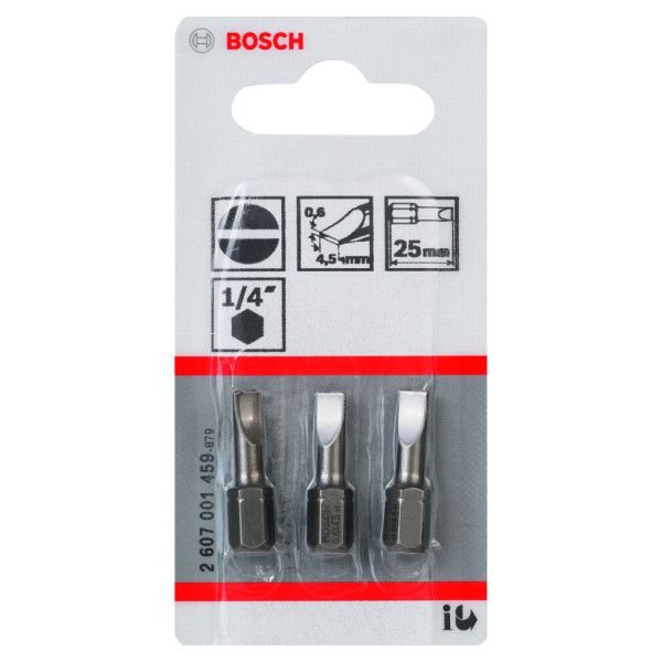 3 Embouts de vissage qualité extra-dure S emmanchement hexagonal 0,6x4,5 25mm