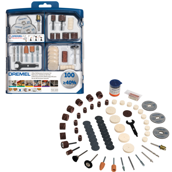 Dremel 723 Set d'accessoires 100 pcs multi-usage