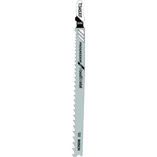 2 Lames scie sauteuse Progressor Bois & Métal 132mm , Pas : 2,4-5mm T345XF