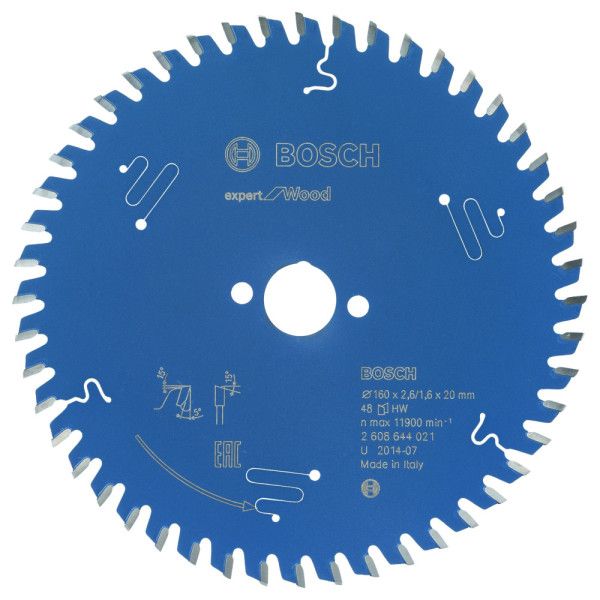 Lame scie circulaire Expert Bois 160x20x2,6mm , 48D