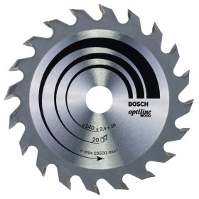 Lame scie circulaire Optiline Bois 140x20/12,7x2,4mm , 20D
