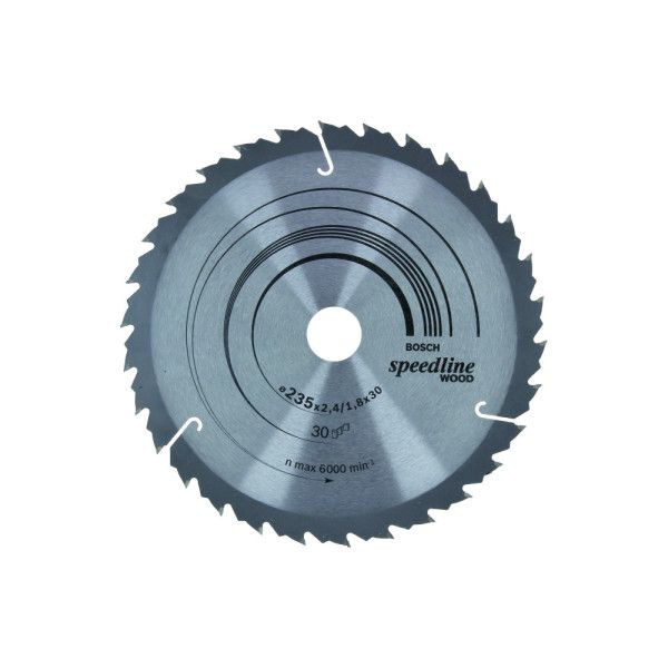 Lame scie circulaire Speedline Bois 235x30/25x2,6mm , 30D