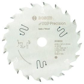 Lame scie circulaire Best Bois 165x20x1,8mm , 20D