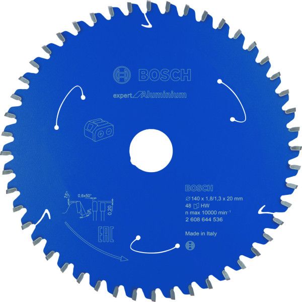 Lame scie circulaire Sans-fil Expert Aluminium 140x20x1,8mm , 48D