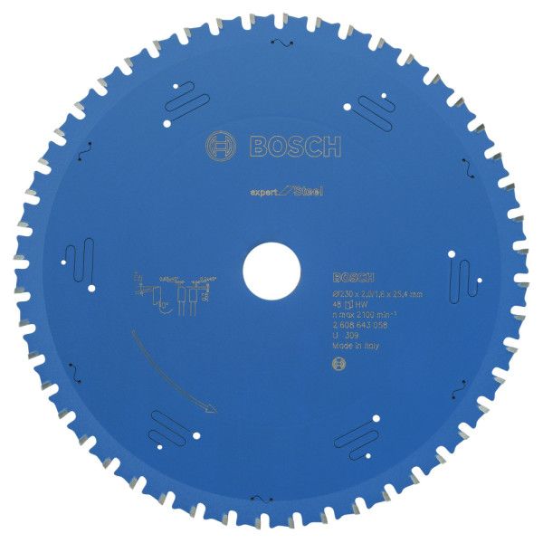 Lame scie circulaire Expert Métal 230x25,4x2,0mm , 48D