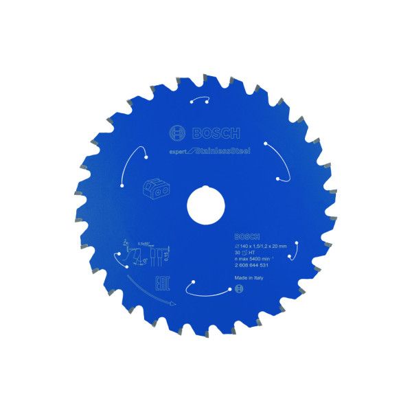Lame scie circulaire Sans-fil Expert Inox 140x20x1,5mm , 30D