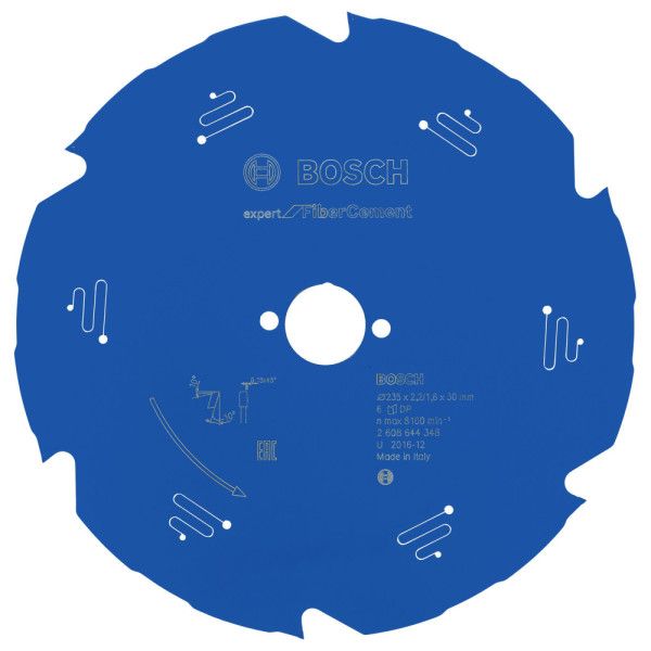 Lame scie circulaire Expert Fibrociment 235x30x2,2mm , 6D