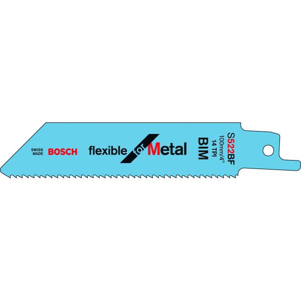 2 Lames scie sabre BIM Flexible Métal 100mm S522BF