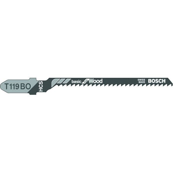 3 Lames scie sauteuse HCS Bois 83mm , Pas : 2mm T119BO