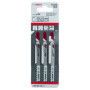 3 Lames scie sauteuse HCS Clean Polypropylène 100mm , Pas : 4mm T102D