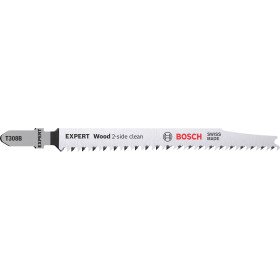5 Lames scie sauteuse EXPERT HCS Sans éclat Bois 117mm T308B