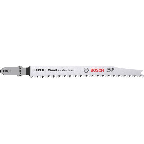 5 Lames scie sauteuse EXPERT HCS Sans éclat Bois 117mm T308B