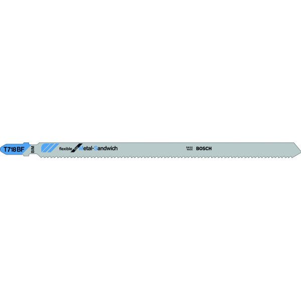 3 Lames scie sauteuse BIM Spécial Métal 180mm , Pas : 2mm T718BF