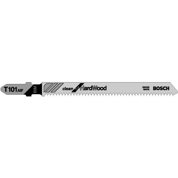 5 Lames scie sauteuse BIM Clean Bois dur 100mm , Pas : 1,7mm T101AIF