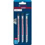 3 Lames scie sauteuse EXPERT Carbure Plâtre 132mm T341HM