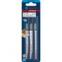 Kit 3 Lames scie sauteuse EXPERT Sans éclat Bois 117mm 2x T308B, 1x T308BO