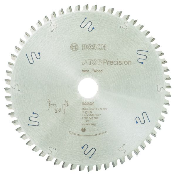 Lame scie circulaire Best Bois 254x30x2,3mm , 60D
