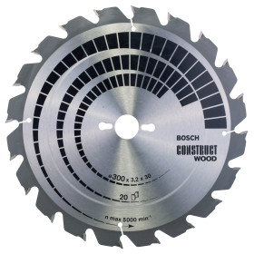 Lame scie circulaire Bois de construction 300x30x3,2mm , 20D