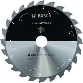 Lame scie circulaire Sans-fil STD Bois 216x30x1,7mm , 24D