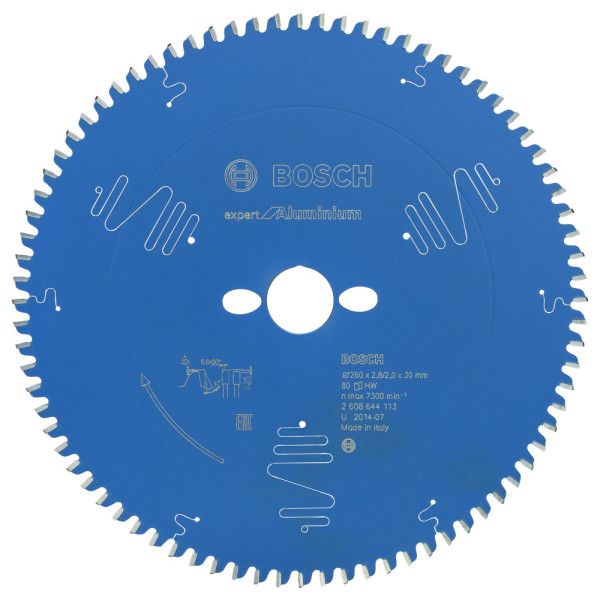 Lame scie circulaire Expert Aluminium 260x30x2,8mm , 80D