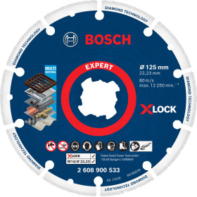 Disque à tronçonner Diamant X-LOCK pour le Métal EXPERT 125mm