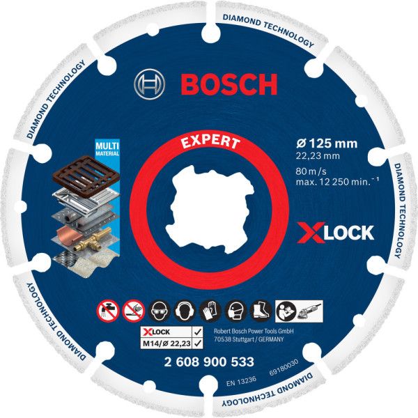 Disque à tronçonner Diamant X-LOCK pour le Métal EXPERT 125mm